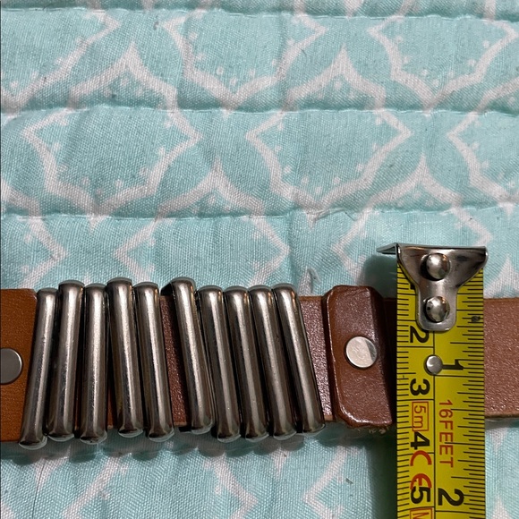 leather and sliding silver statement belt